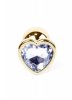 MyLove Toys - Jewellery Gold  Heart PLUG- Clear